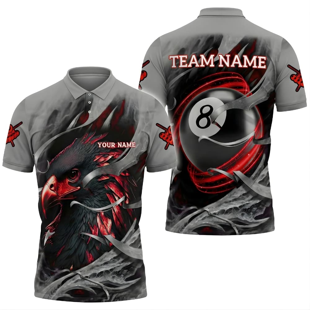 custom-billiard-polo-shirt-eagle-red-black-front-back