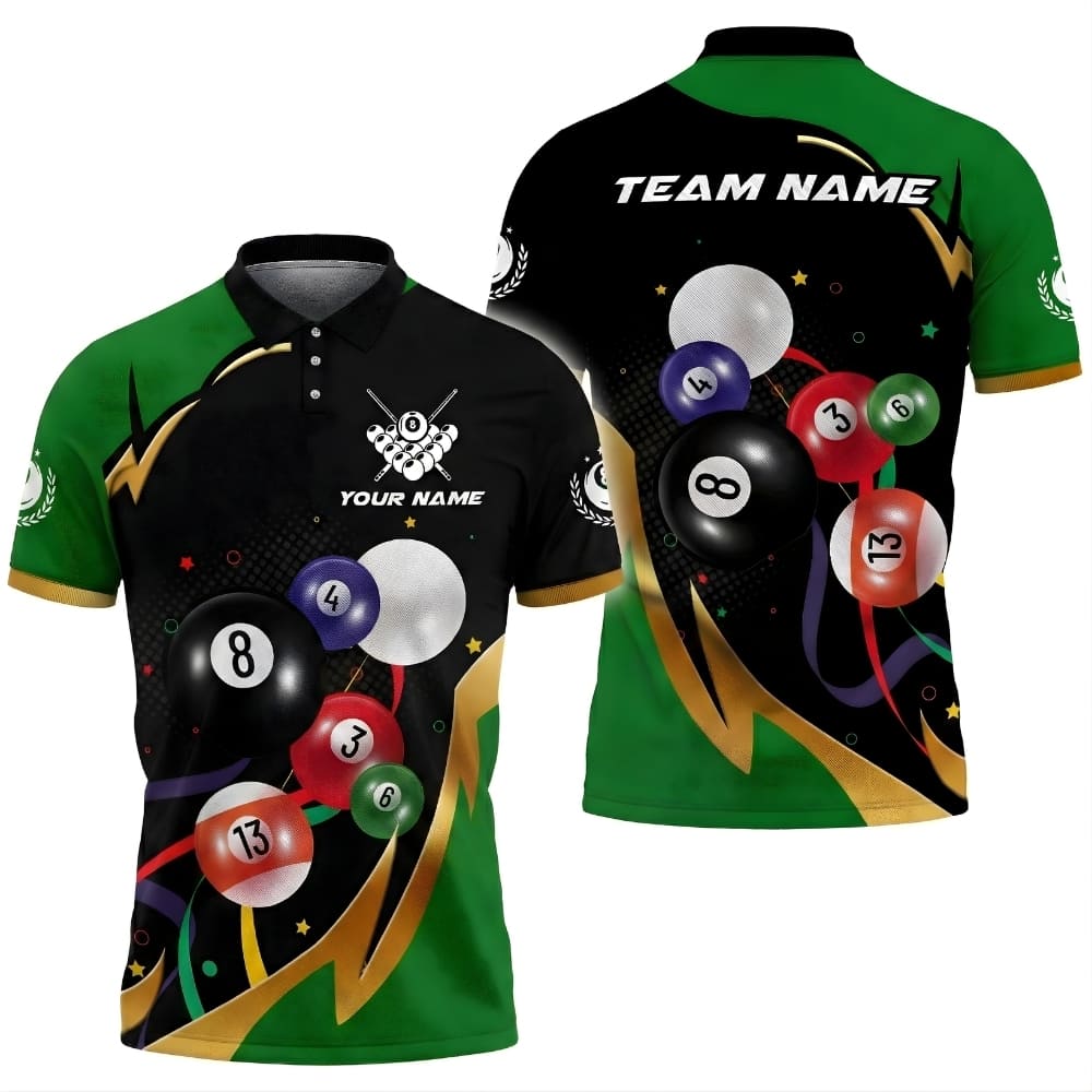 custom-billiard-pool-shirt-black-green-front-back