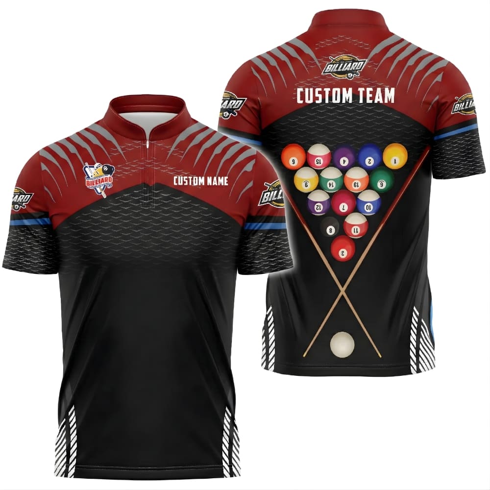 custom-billiard-team-shirt-rack-of-balls-red-front-back