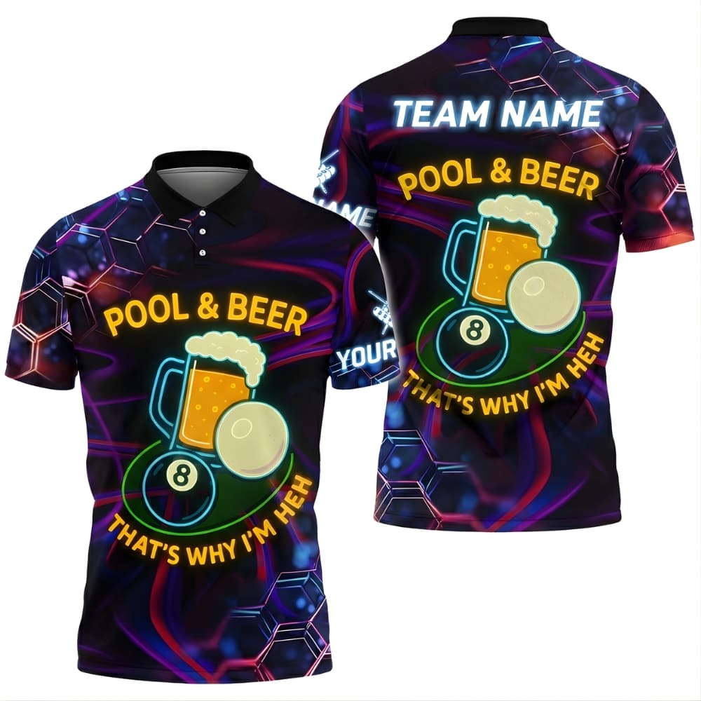 Custom Billiards Shirt – Pool & Beer Funny 8 Ball Design | Personalized Pool Team Shirt
