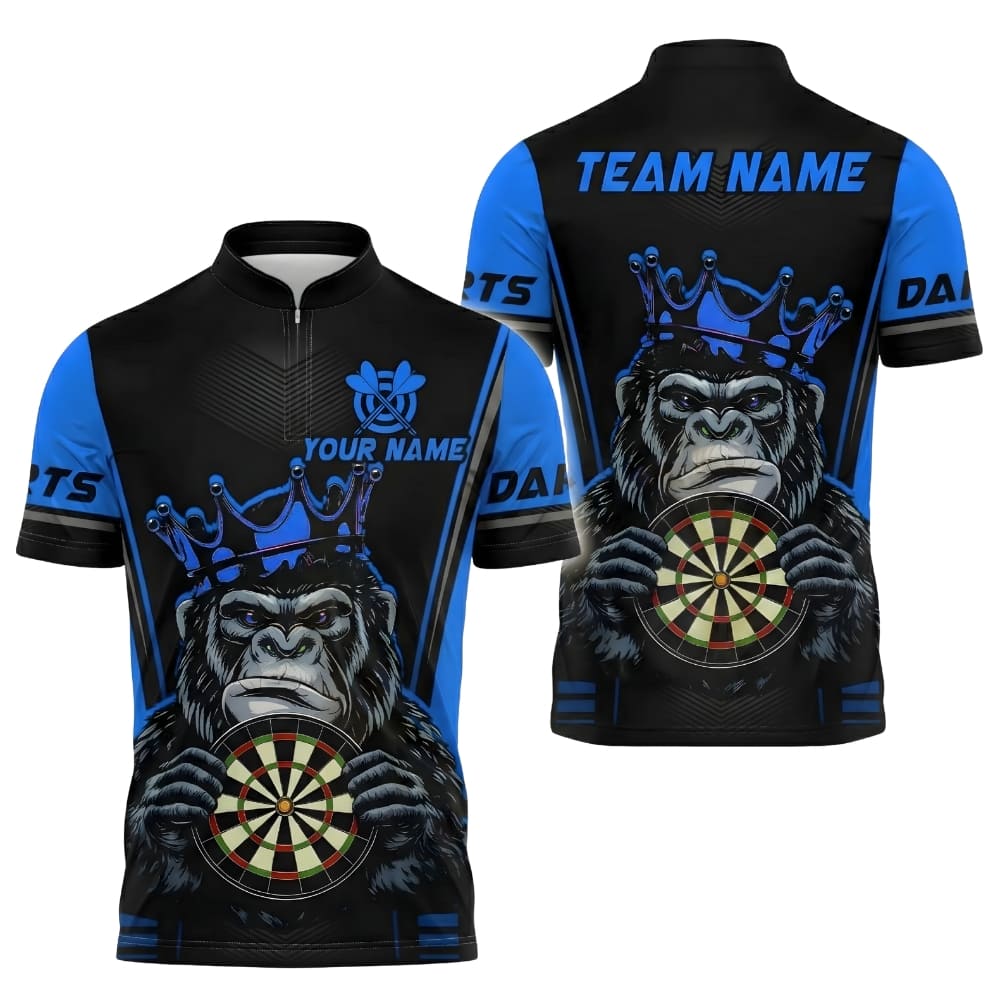 custom-dart-jersey-king-gorilla-blue-black-front-back