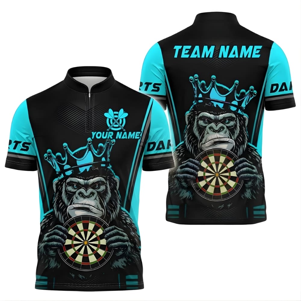 custom-dart-jersey-king-gorilla-cyan-black-front-back