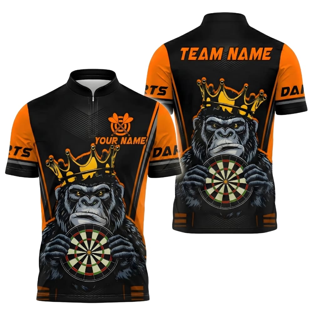 Custom Dart Jersey – King Gorilla Design | Personalized Team Name & Player Name Dart Shirt