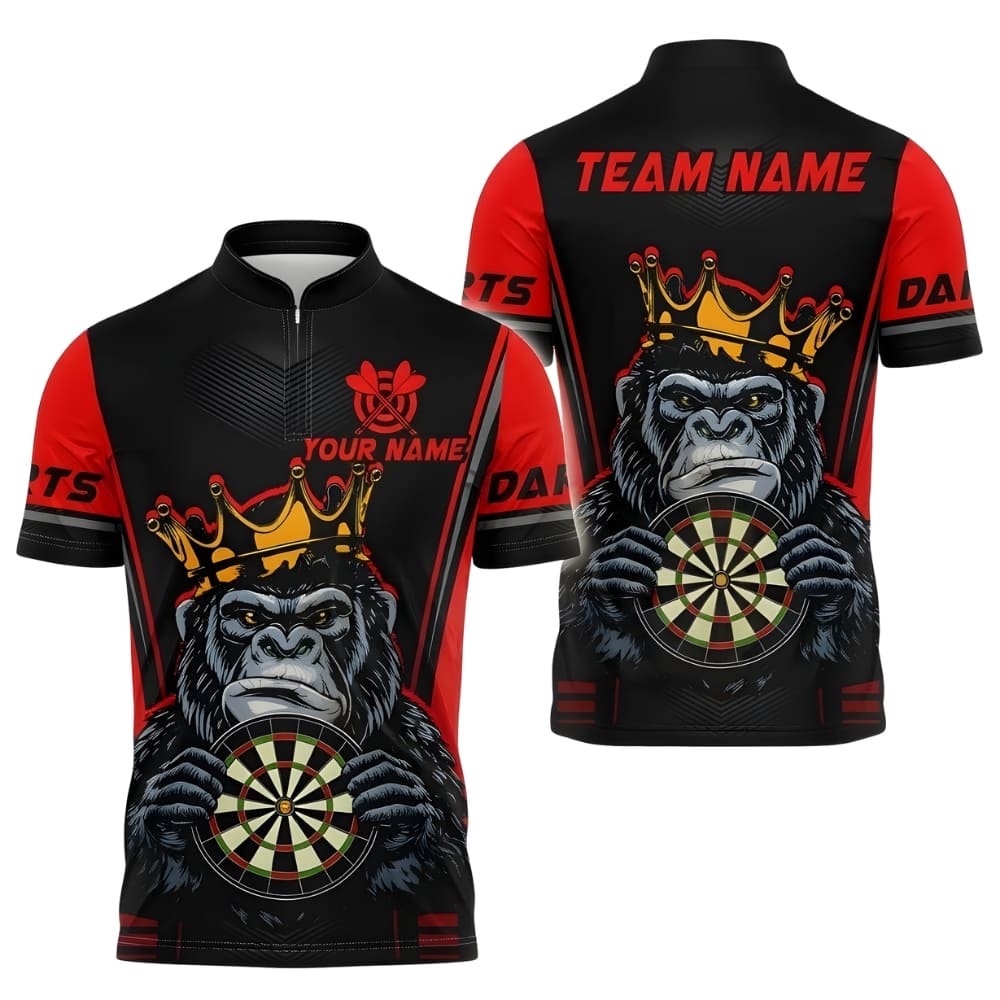 custom-dart-jersey-king-gorilla-red-black-front-back