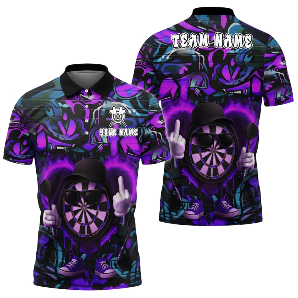 Custom Graffiti Darts Shirt – Personalized Team Name & Player Name | Cool Street Style Dart Jersey