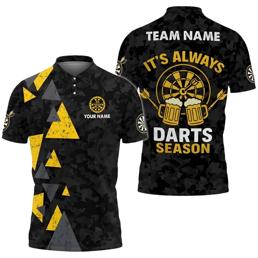 Custom Darts Shirt – It’s Always Darts Season | Personalized Team Name & Player Name