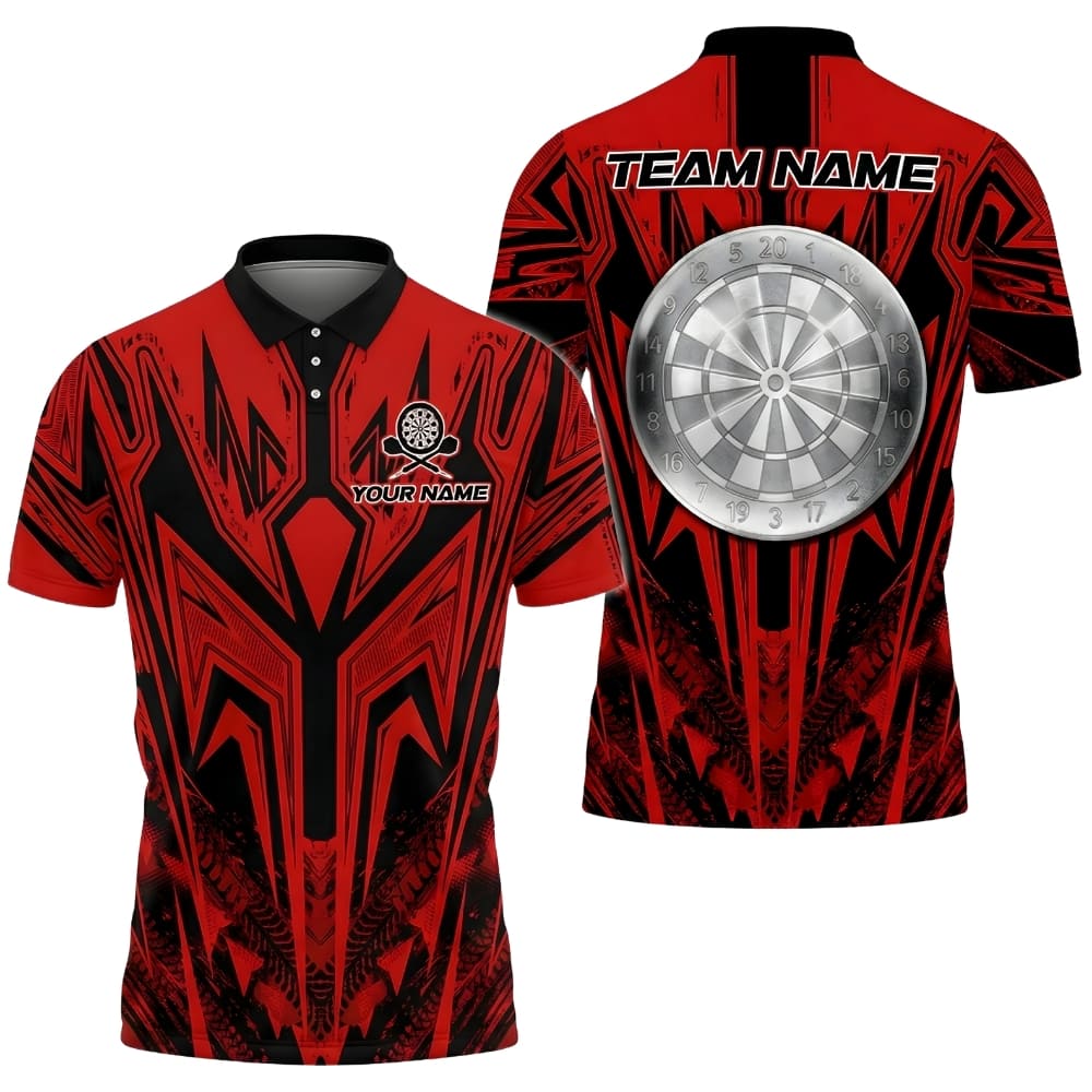 Personalized Darts Team Polo Shirt – Custom Name Dart Jersey for League & Tournament Players