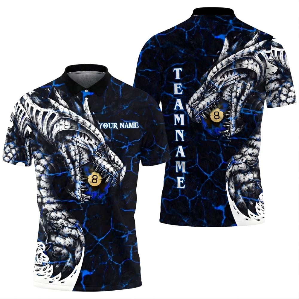 Dragon 8 Ball Billiard Shirt – Personalized Pool Shirt with Team Name