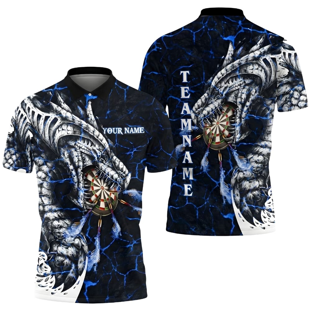Custom Dragon Darts Shirt – Personalized Team Name Dart Polo Shirt