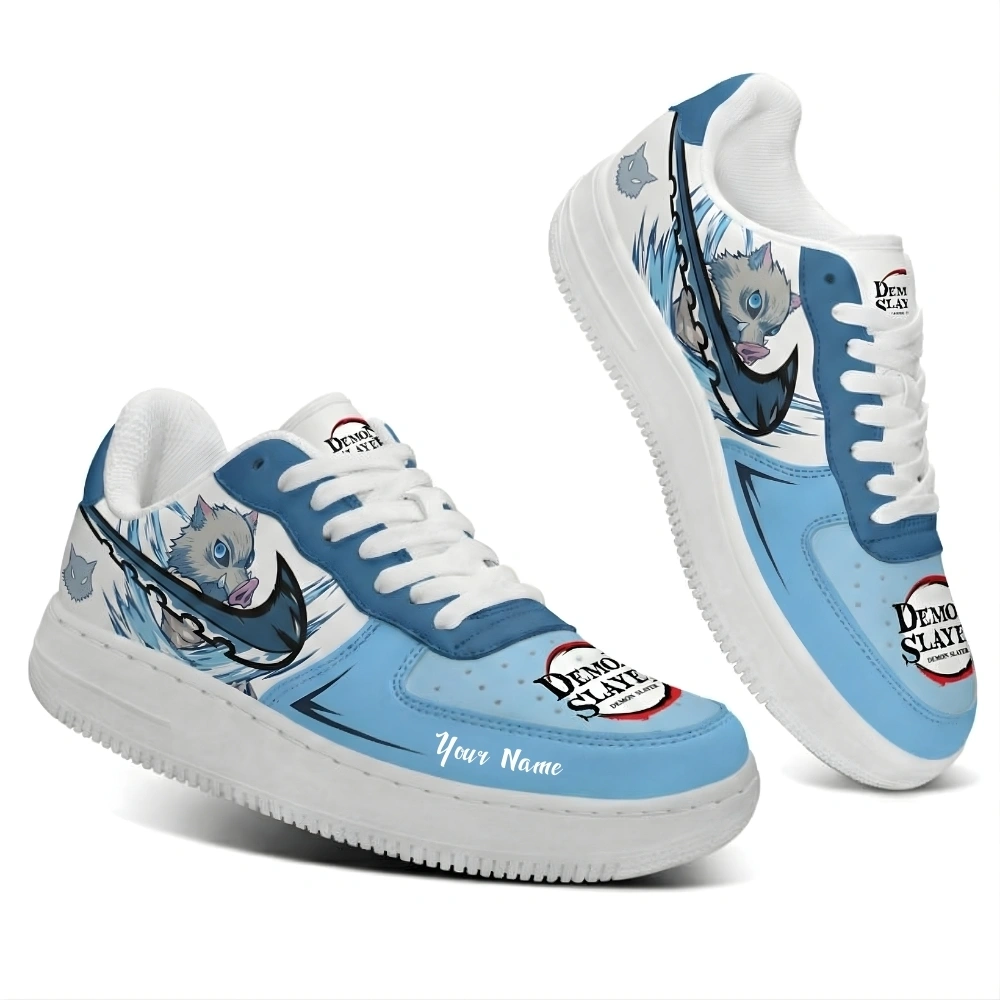 Demon Slayer Inosuke Custom Sneakers – Blue Anime Shoes