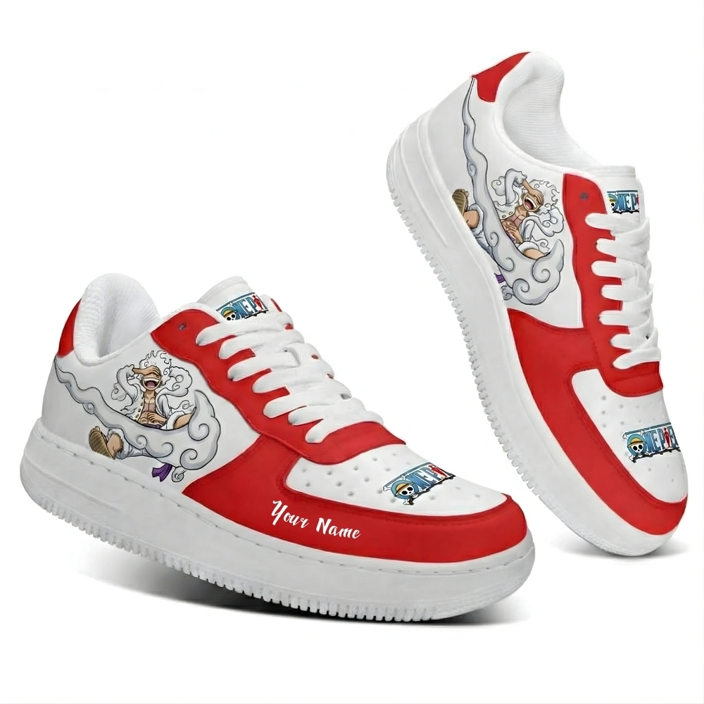 Luffy Gear 5 Custom Sneakers – One Piece Anime Shoes