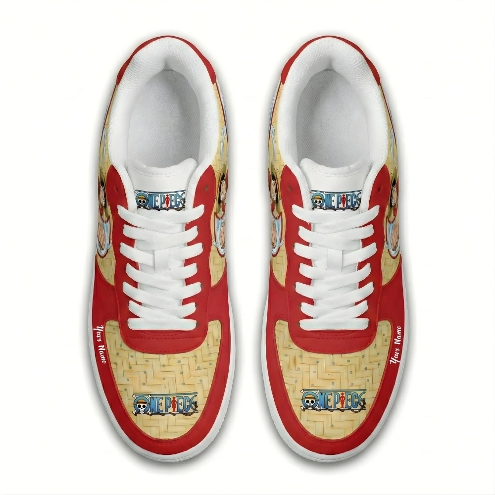 one-piece-luffy-custom-sneakers-top-view