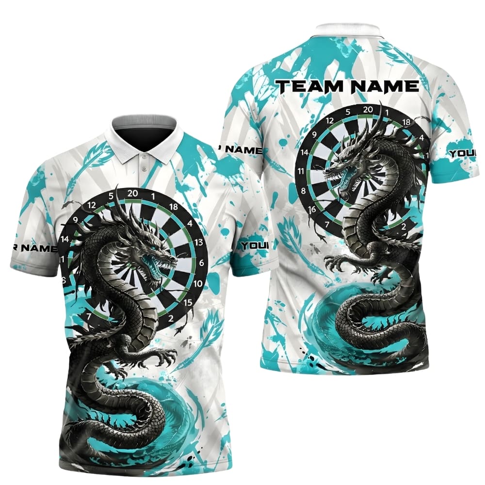 personalized-dragon-darts-polo-shirt-teal-front-back