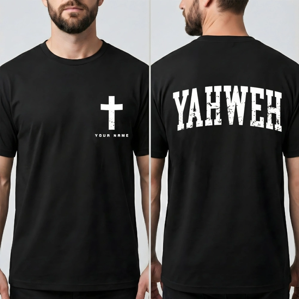 YAHWEH Cross Personalized Christian T-Shirt, Hoodie & Sweatshirt (Unisex)