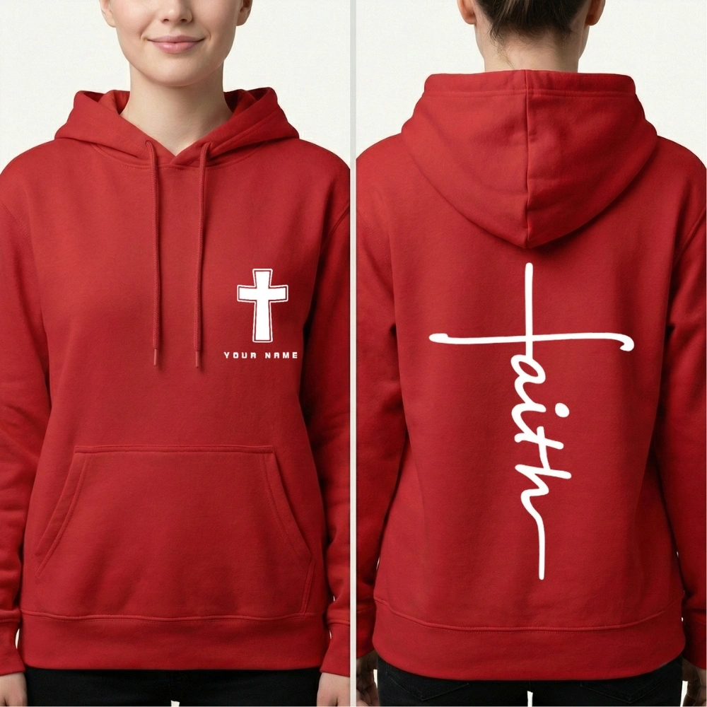 Faith Cross Personalized Christian T-Shirt, Hoodie & Sweatshirt (Unisex)