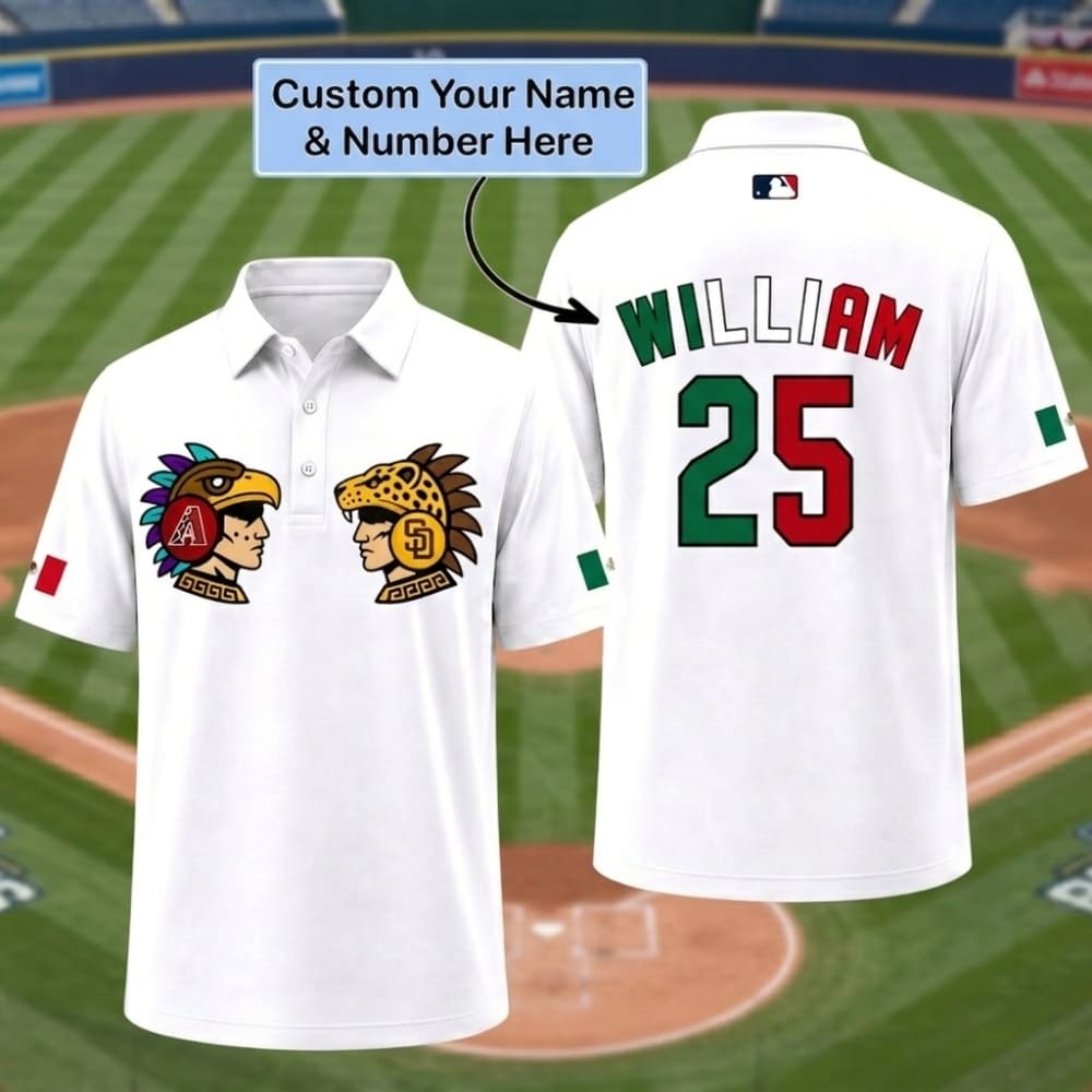 Personalized Padres & Diamondbacks Mexico Heritage Baseball Shirt – Custom Name & Number