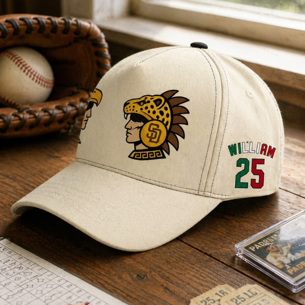 Personalized Padres & Diamondbacks Mexico Baseball Cap – Custom Name & Number