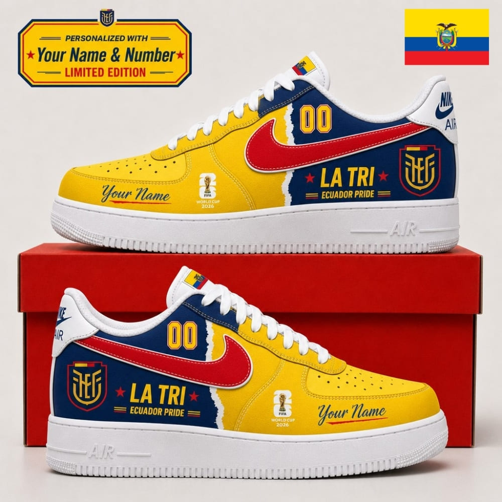 Personalized Ecuador Fan Sneakers – Custom Name & Number