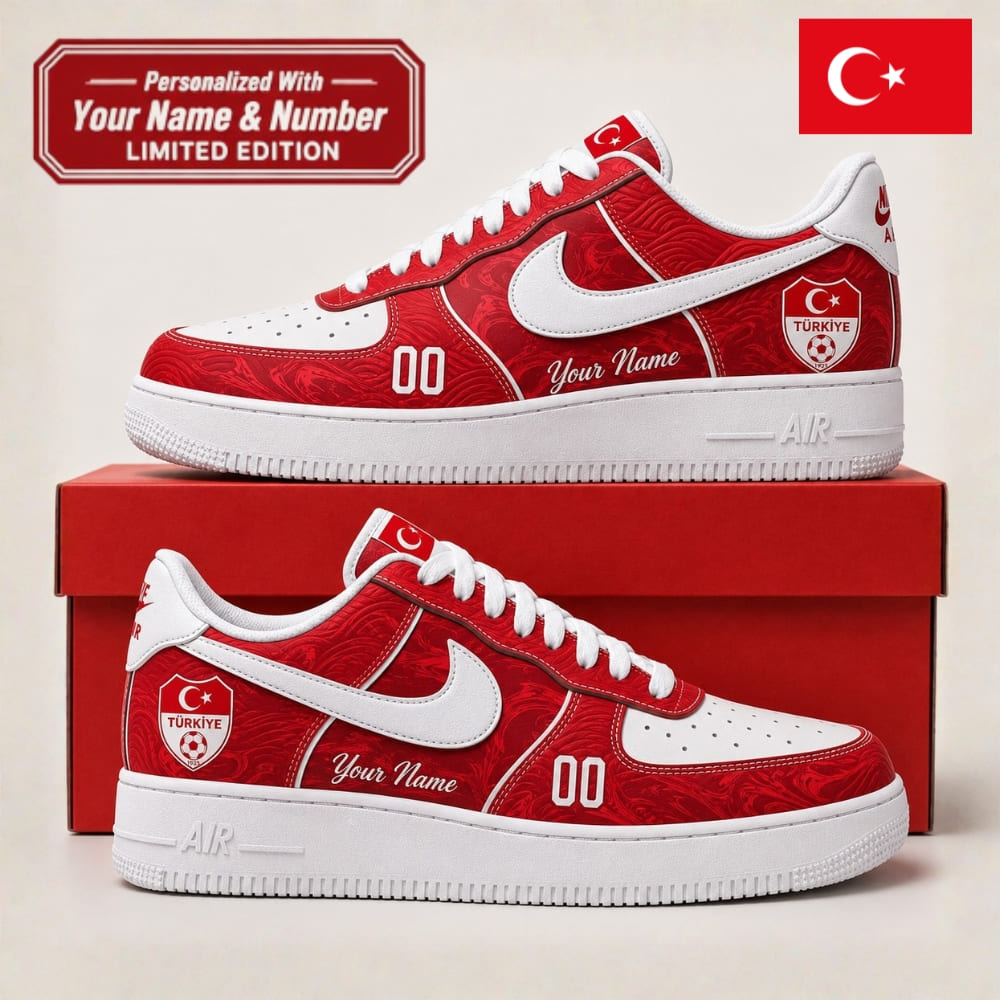 Personalized Turkey Sneakers – Custom Name & Number | World Cup 2026