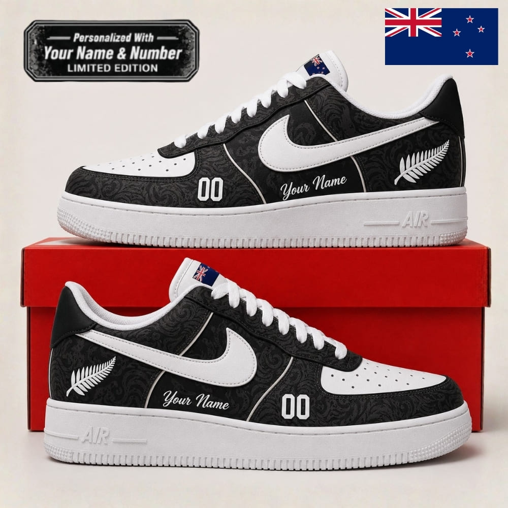 Personalized New Zealand Sneakers – Custom Name & Number | World Cup 2026