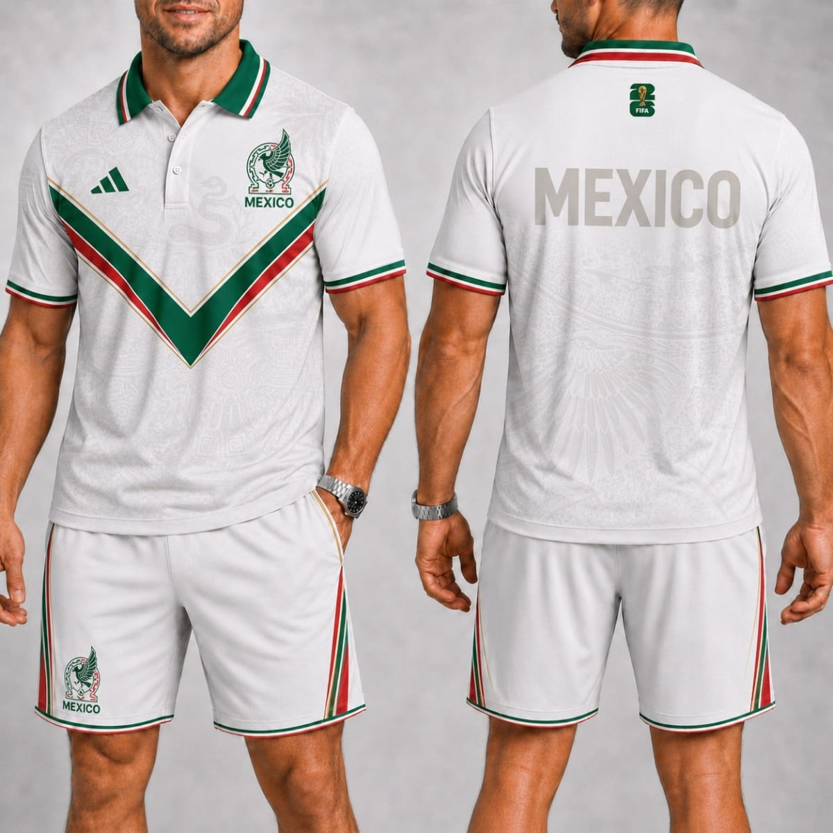 Mexico Fan Polo Shirt & Shorts Set – World Cup 2026