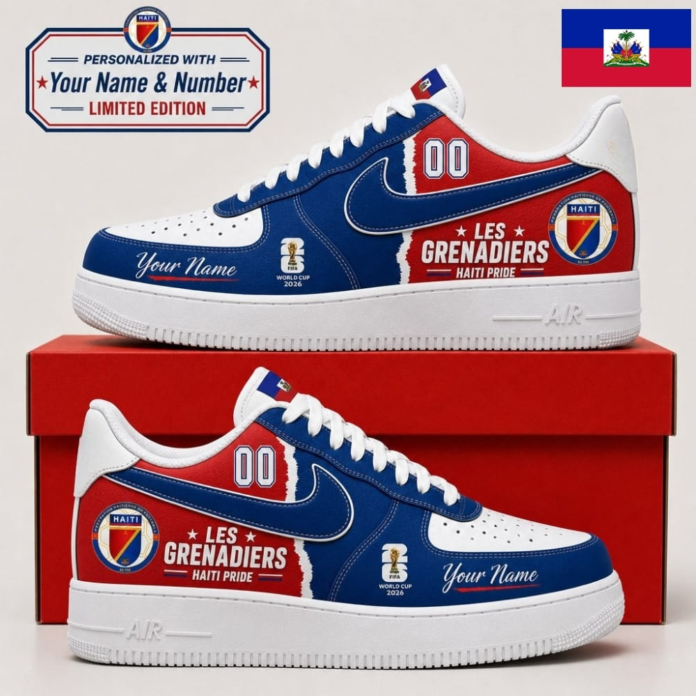 Personalized Haiti Fan Sneakers – Custom Name & Number