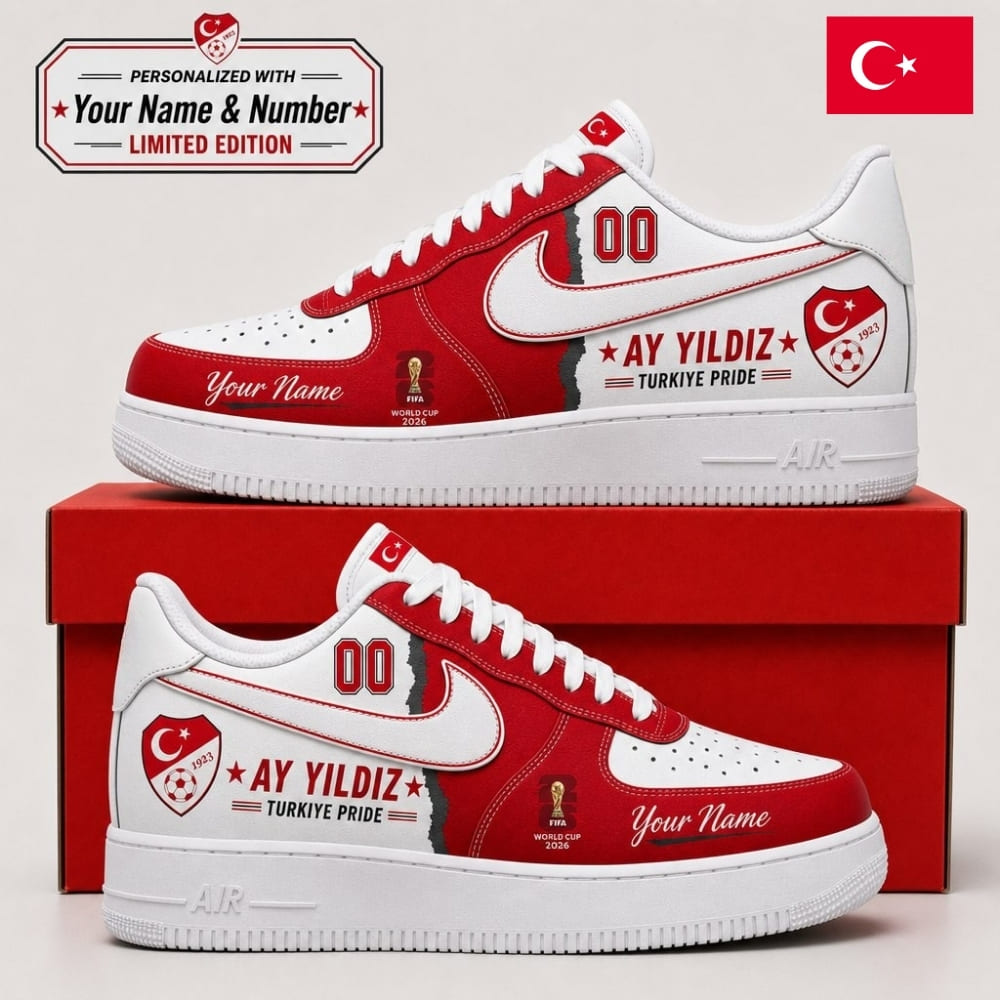 Personalized Turkey Fan Sneakers – Custom Name & Number