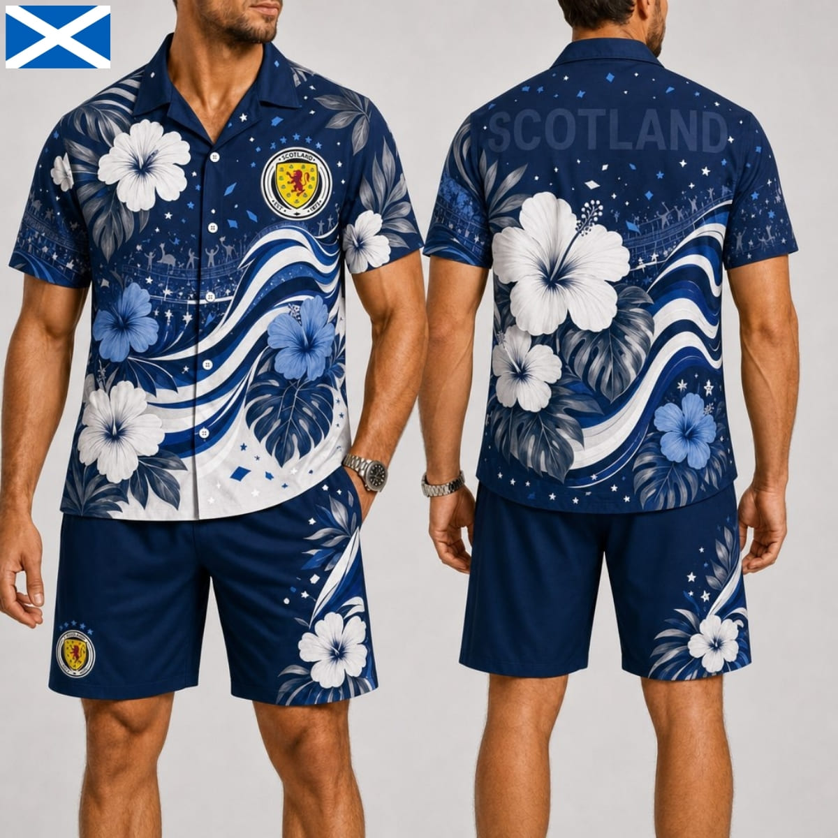 Scotland Fan Hawaii Shirt & Shorts Set – World Cup 2026
