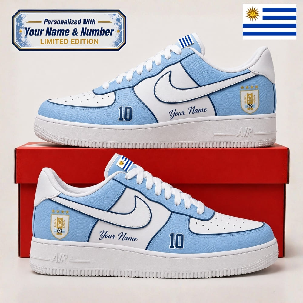 Personalized Uruguay La Celeste Sneakers – Custom Name & Number | World Cup 2026