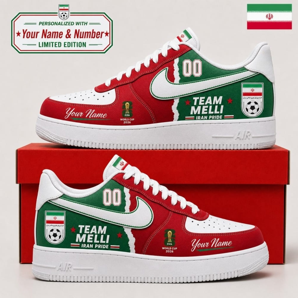Personalized Iran Fan Sneakers – Custom Name & Number