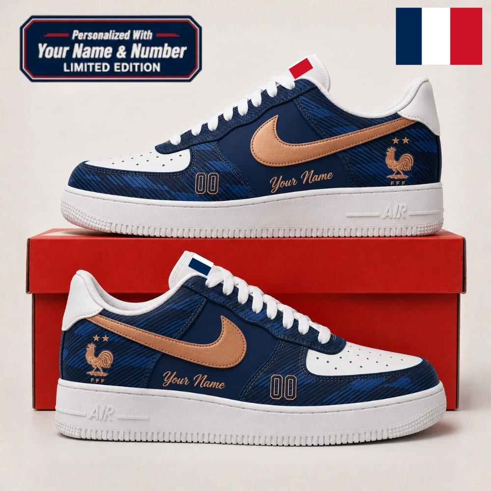 Personalized France Les Bleus Sneakers – Custom Name & Number | World Cup 2026