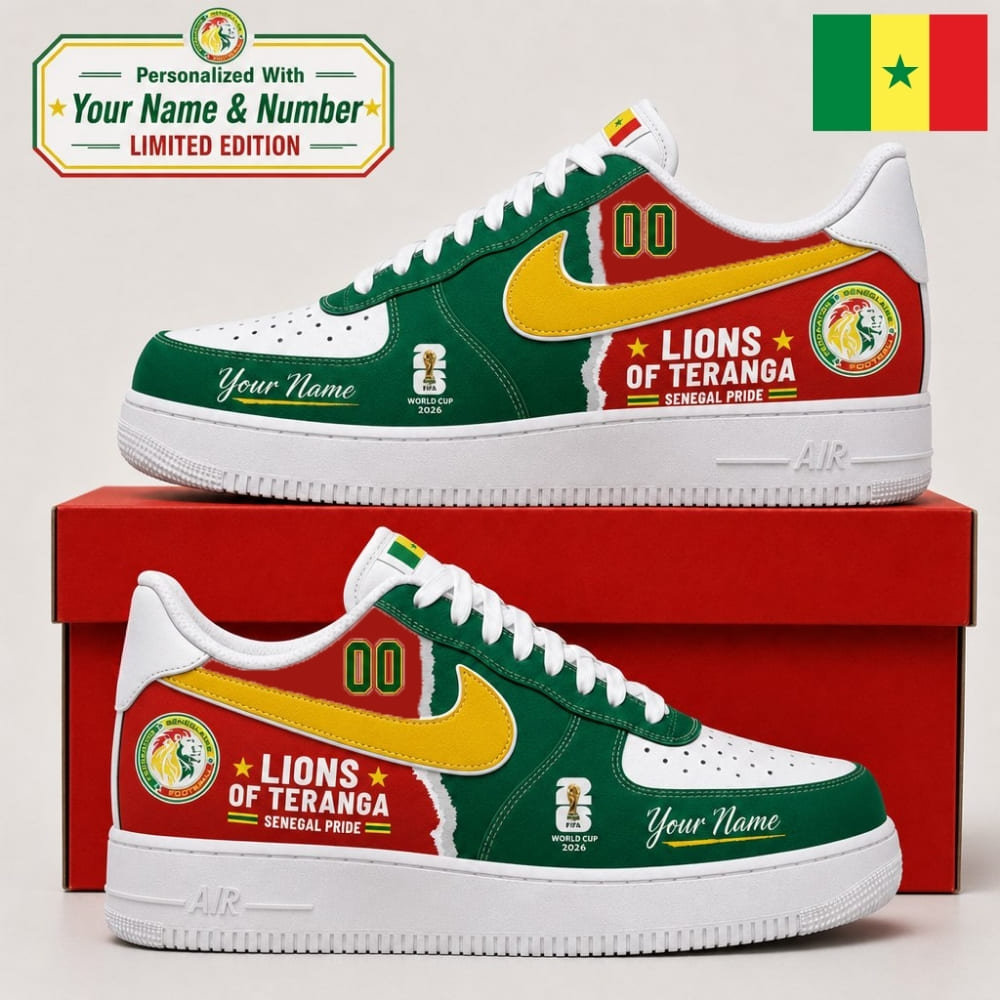 Personalized Senegal Fan Sneakers – Custom Name & Number