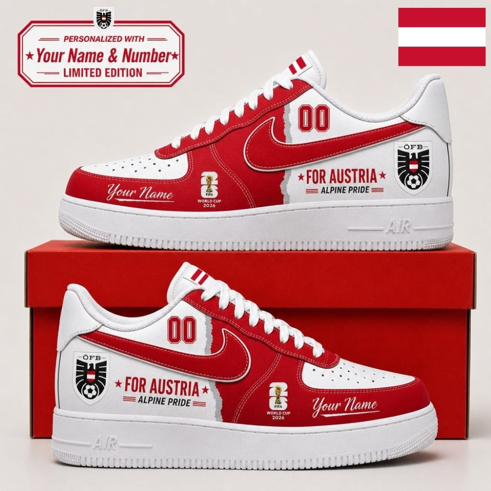 Personalized Austria Fan Sneakers – Custom Name & Number