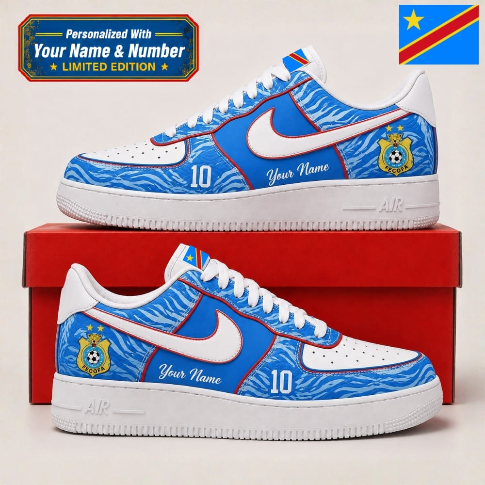 Personalized DR Congo Leopards Sneakers – Custom Name & Number | World Cup 2026