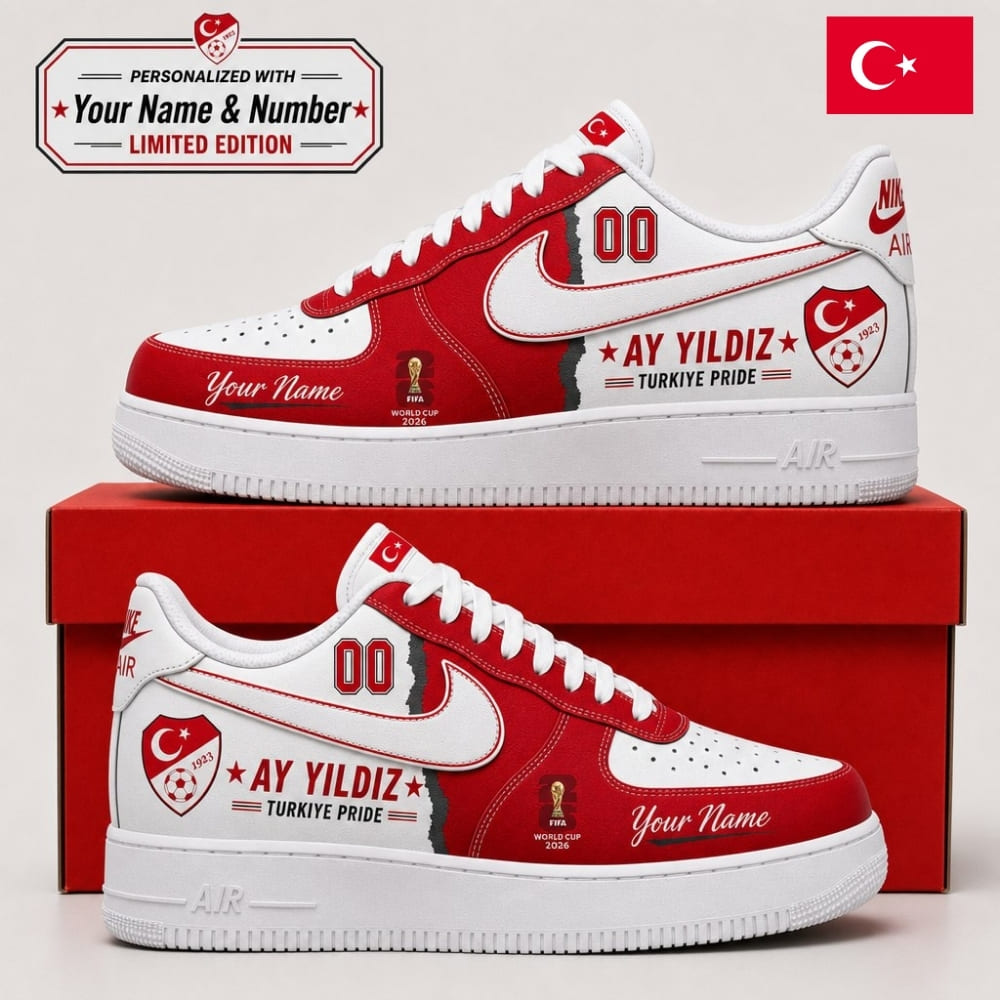 Personalized Turkey Fan Sneakers – Custom Name & Number