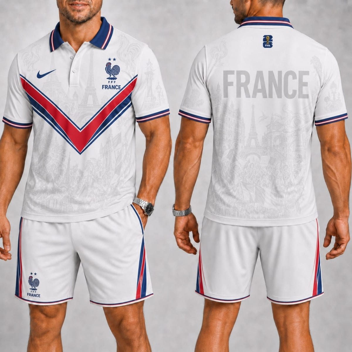 France Fan Polo Shirt & Shorts Set – World Cup 2026