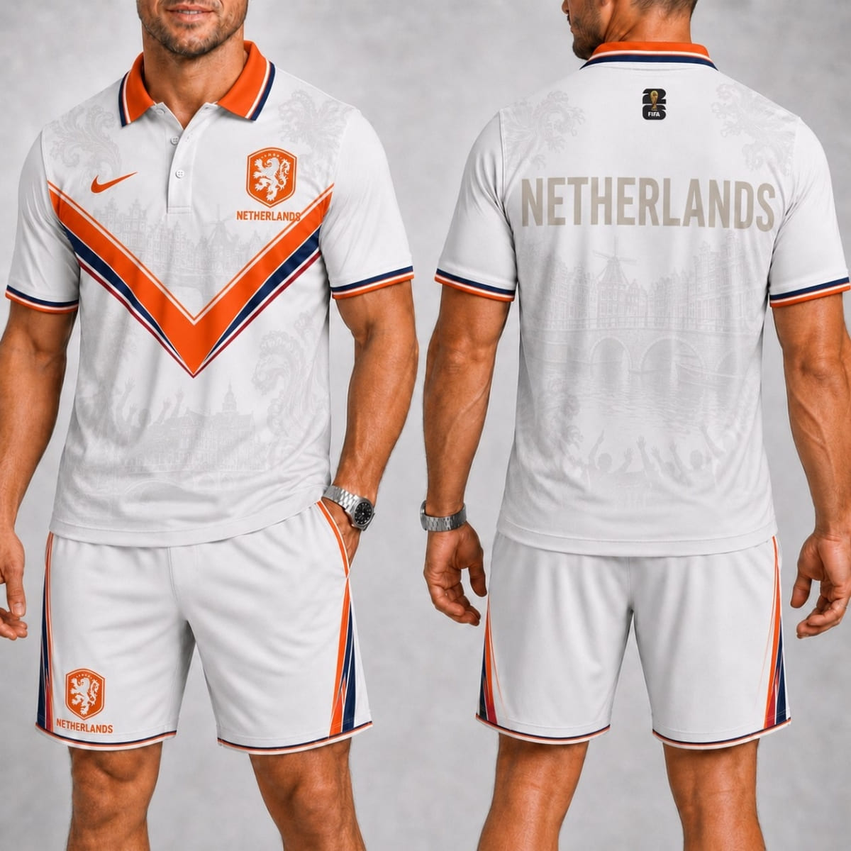 Netherlands Fan Polo Shirt & Shorts Set – World Cup 2026