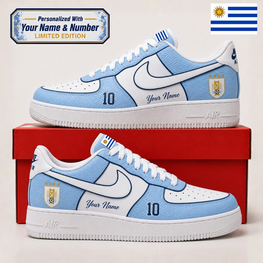 Personalized Uruguay La Celeste Sneakers – Custom Name & Number | World Cup 2026