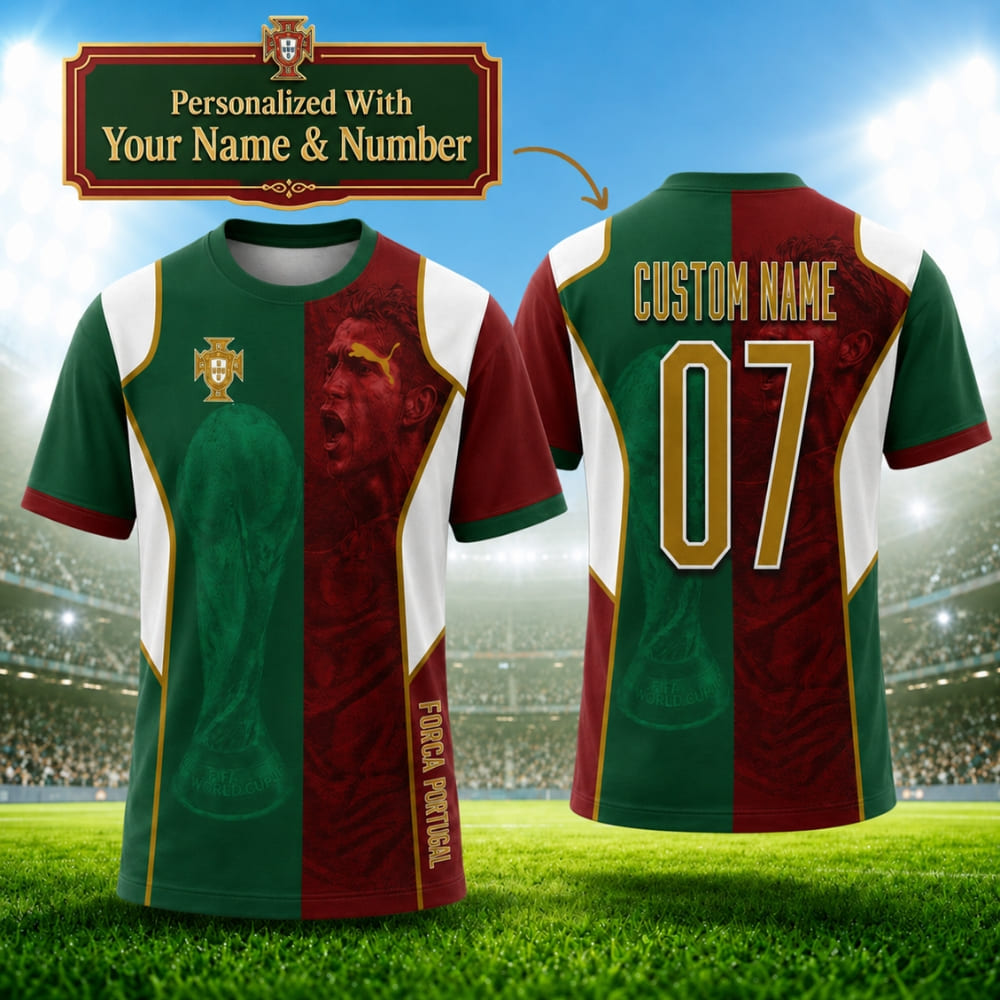 Personalized Força Portugal Cristiano Ronaldo - No.7 Legacy Soccer Shirt – Custom Name & Number | WC 2026