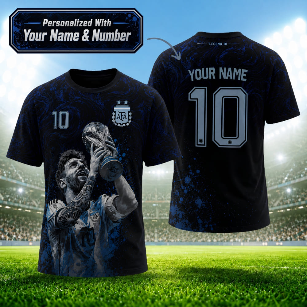 Personalized Argentina Lionel Messi - No.10 Legacy Soccer Shirt – Custom Name & Number | WC 2026