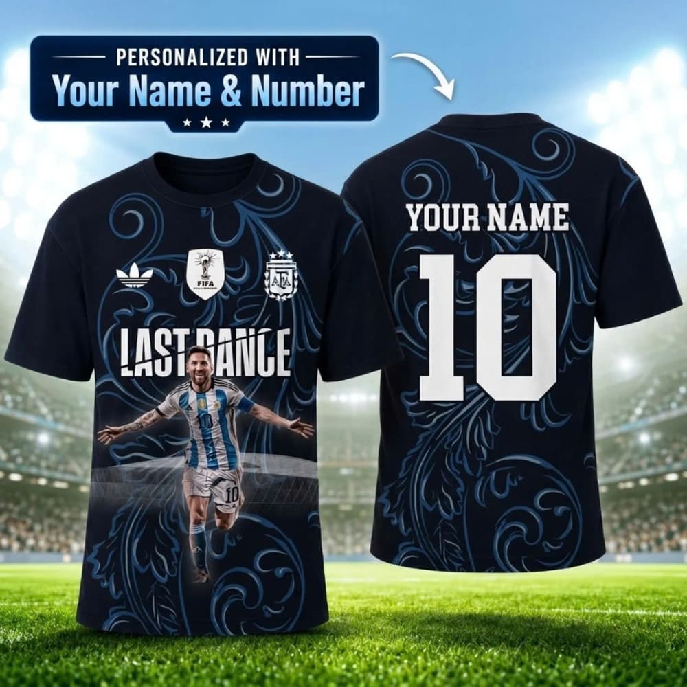 Personalized Messi Argentina Last Dance Soccer Shirt - Custom Name & Number | WC 2026