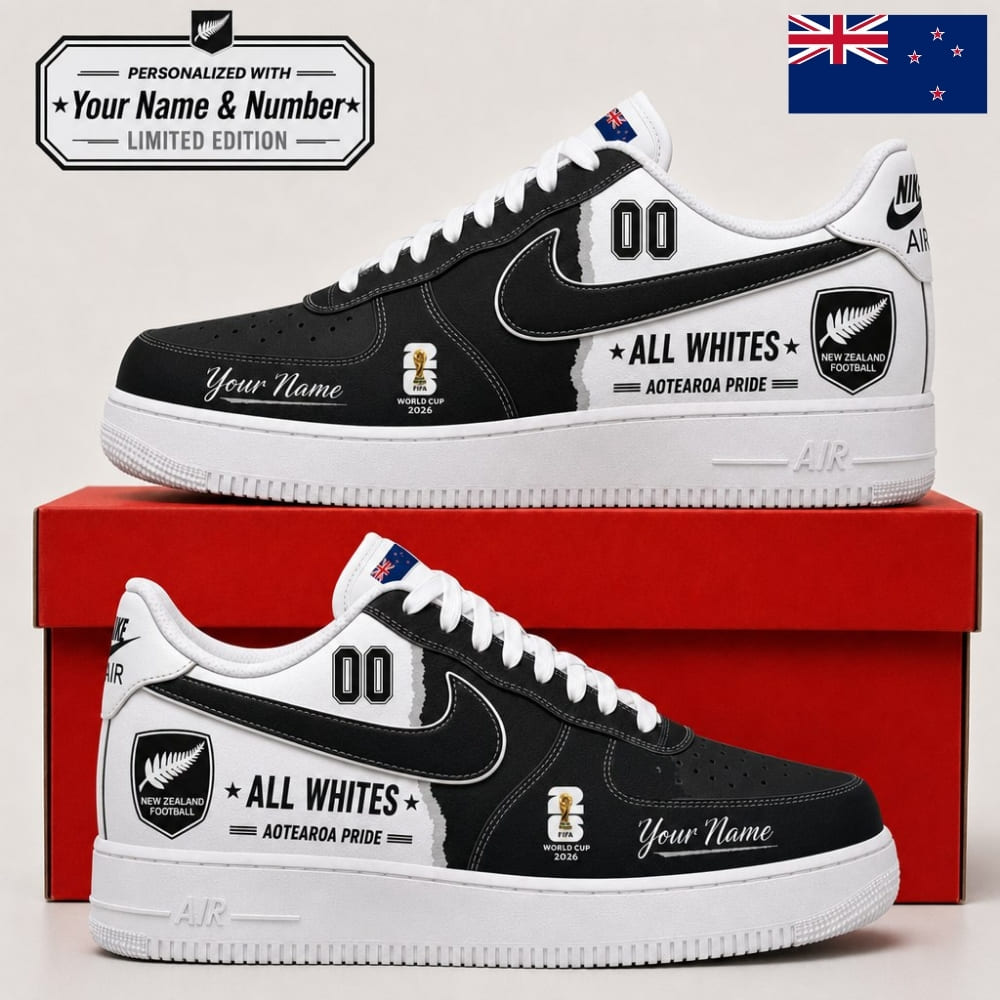 Personalized New Zealand Fan Sneakers – Custom Name & Number
