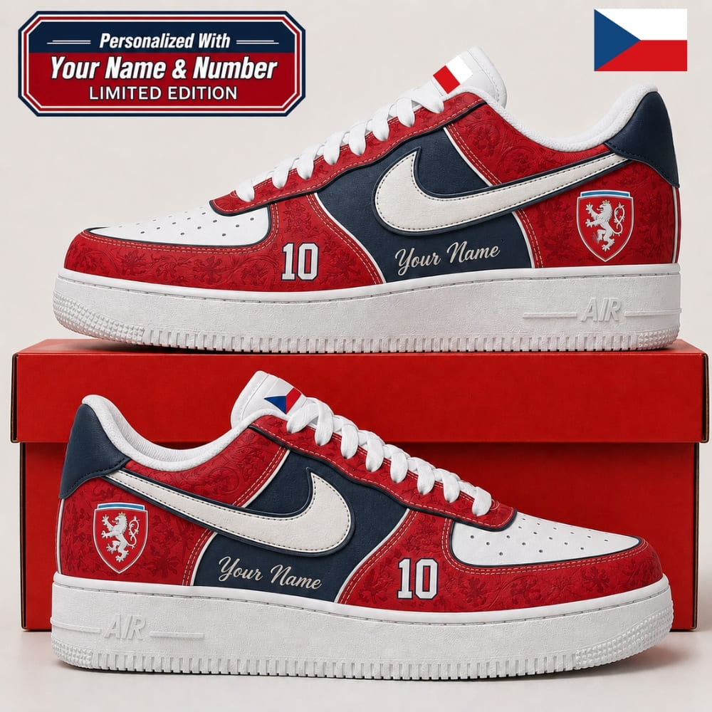 Personalized Czech Republic Sneakers – Custom Name & Number | World Cup 2026