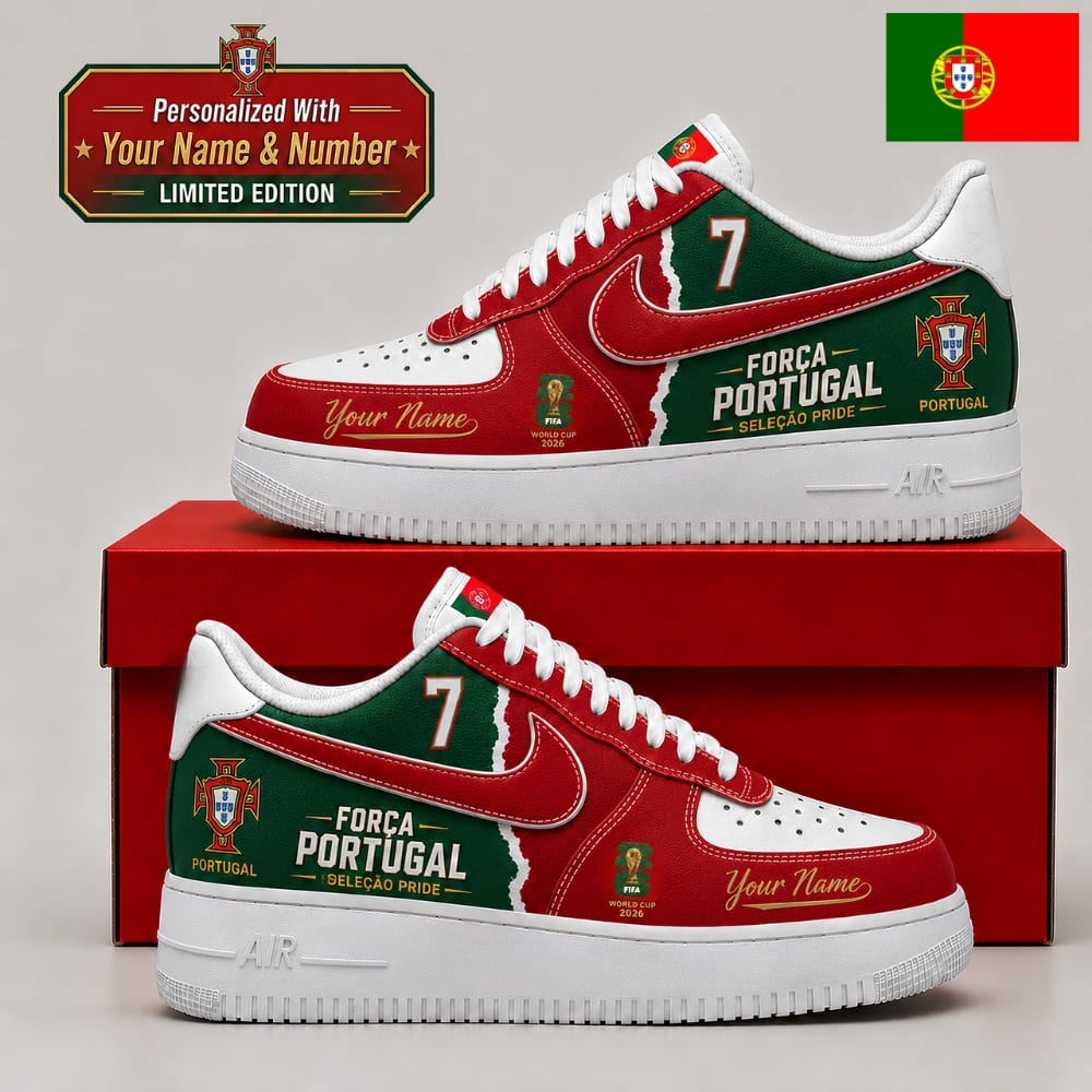 Personalized Portugal Fan Sneakers – Custom Name & Number