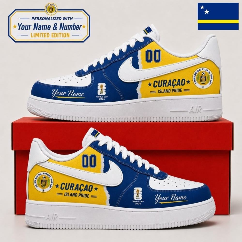 Personalized Curaçao Fan Sneakers – Custom Name & Number