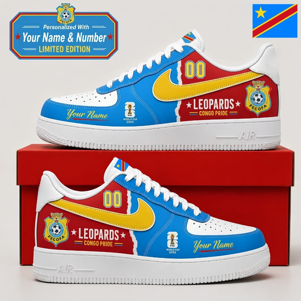 Personalized Congo DR Fan Sneakers – Custom Name & Number