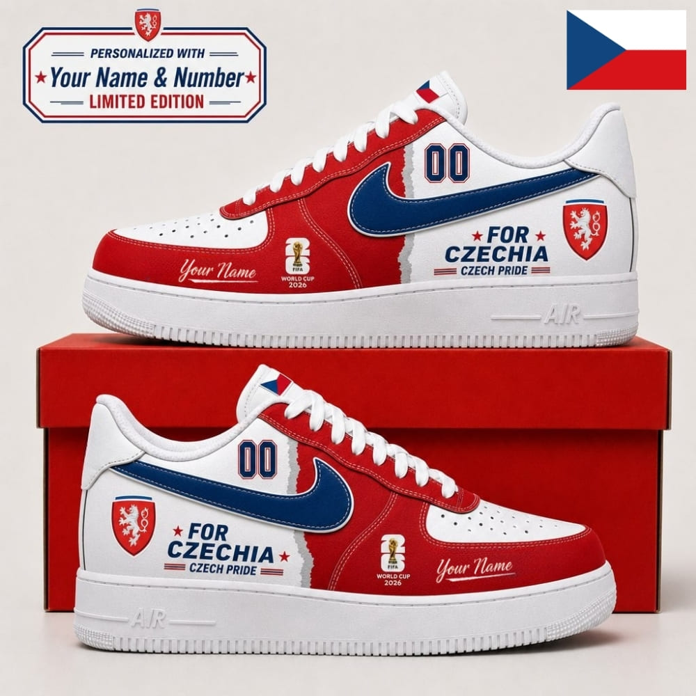 Personalized Czechia Fan Sneakers – Custom Name & Number