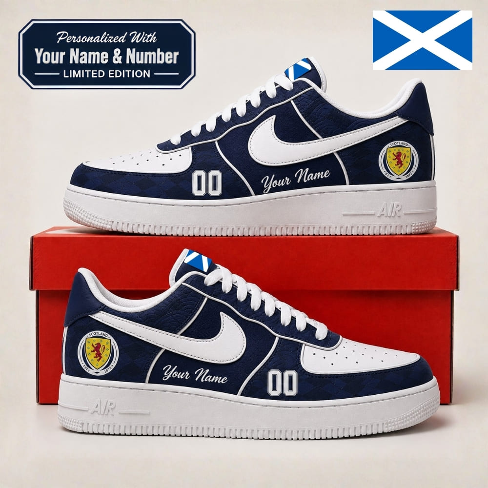 Personalized Scotland Sneakers – Custom Name & Number | World Cup 2026