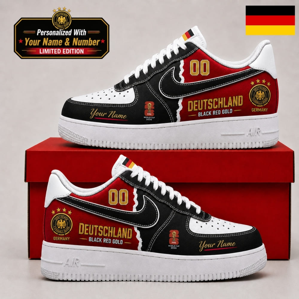 Personalized Germany Fan Sneakers – Custom Name & Number