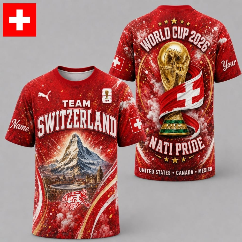Personalized Switzerland Nati Pride World Cup 2026 Unisex T-Shirt – Custom Name & Number